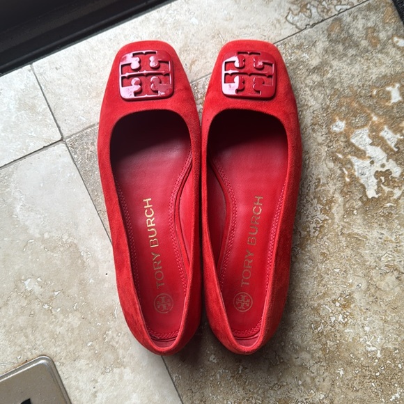 Tory Burch leather flats. Red. - Picture 9 of 9